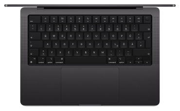 Preview: MacBook Pro 14" M5, 10C CPU, 10C GPU, 16GB, 1TB, SD, space schwarz