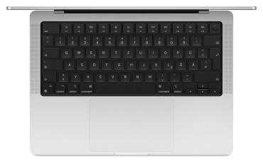 Preview: MacBook Pro 14" M5, 10C CPU, 10C GPU, 16GB, 1TB, SD, silber