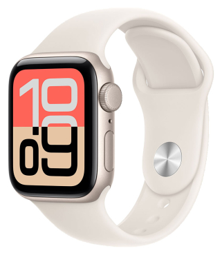 APPLE Watch SE 3 GPS + Cellular, 40mm, Aluminium polarstern mit Sportarmband, polarstern - M/L