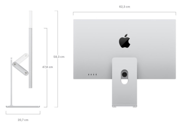 APPLE Studio Display XDR, Standardglas, neigungs- und höhenverstellbarer Standfuß