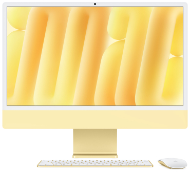 iMac 24" M4, SG, 10C CPU, 10C GPU, 16GB, 256GB, MK TID, MM, gelb