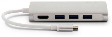 Preview: LMP USB-C mini Dock 8-port, silber