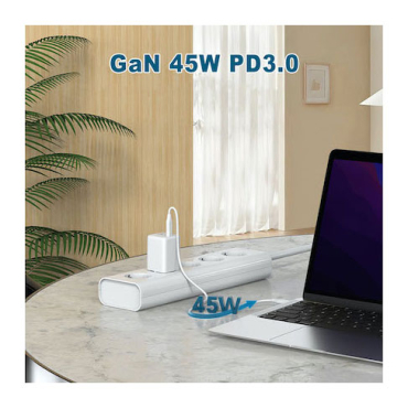 Preview: LMP Dual Port Power Adapter 45W, USB-C