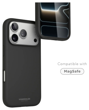 Preview: VONMÄHLEN Silikon-Case für iPhone 17 Pro Max, MagSafe, schwarz