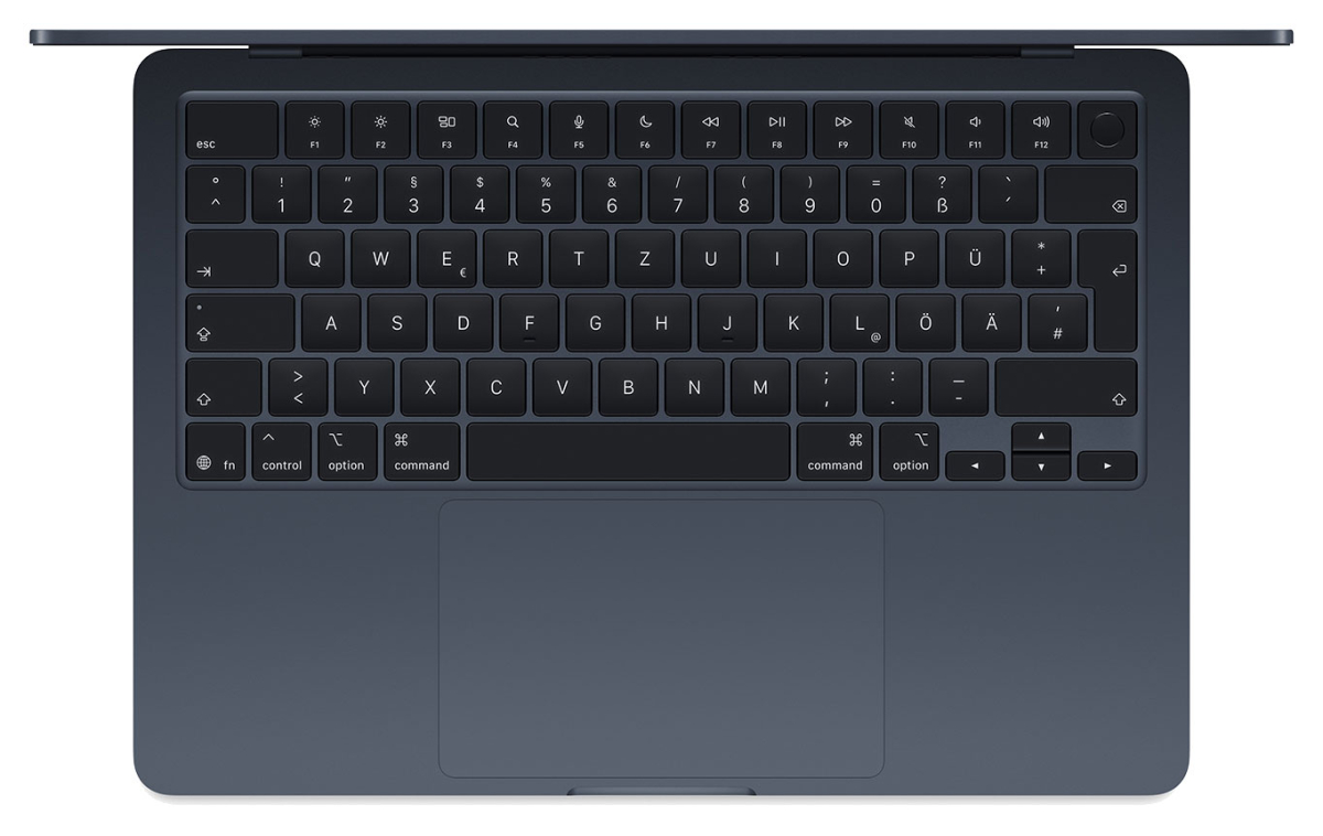 MacBook Air 13" M5, 10C CPU, 8C GPU, 16GB, 512GB, mitternacht