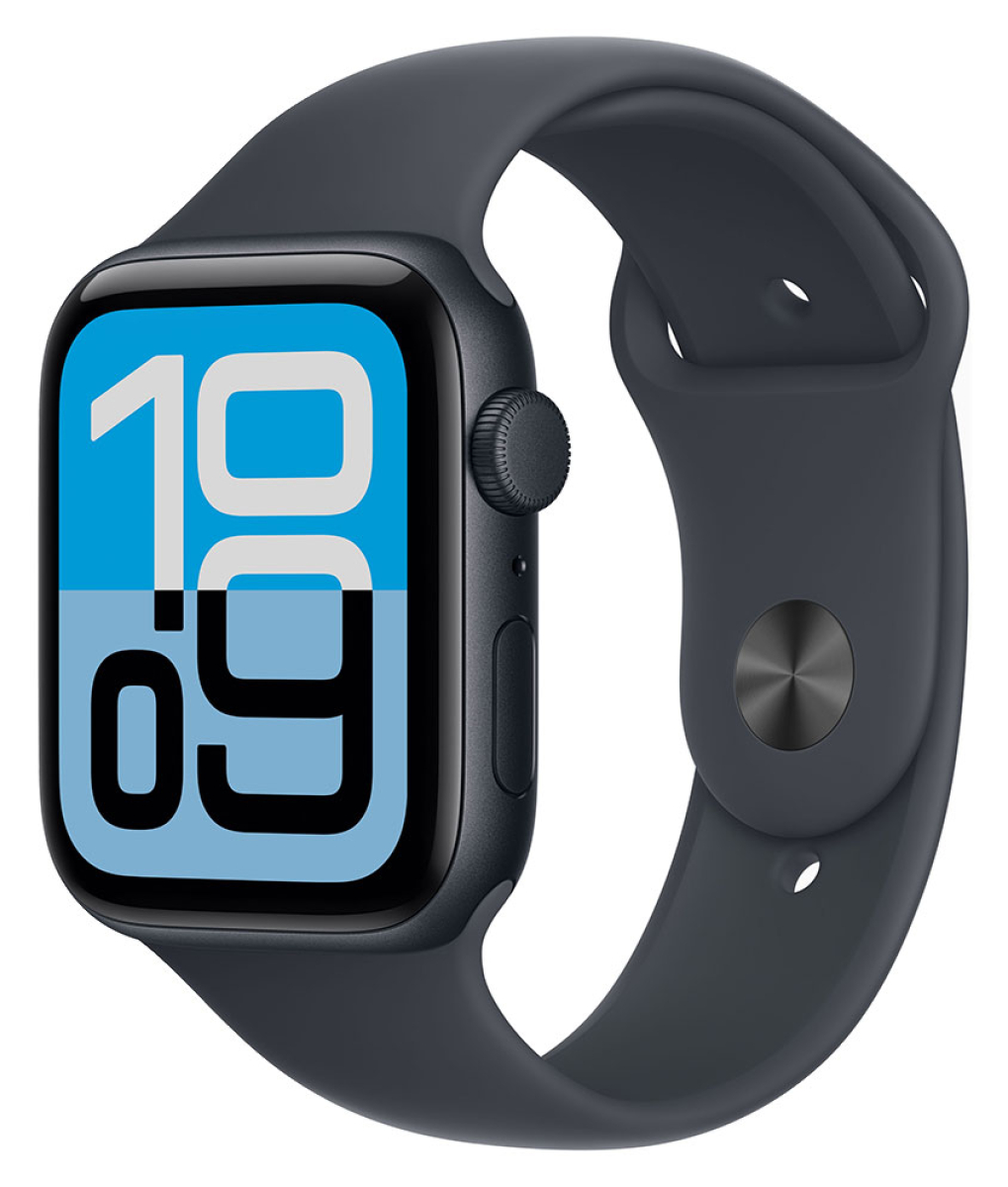 APPLE Watch SE 3 GPS, 44mm, Aluminium mitternacht mit Sportarmband, mitternacht - M/L
