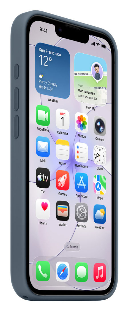 APPLE iPhone 17e Silikon Case mit MagSafe, Ankerblau