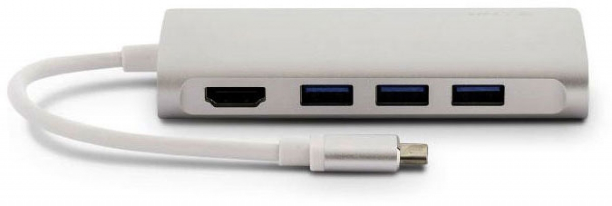 LMP USB-C mini Dock 8-port, silber
