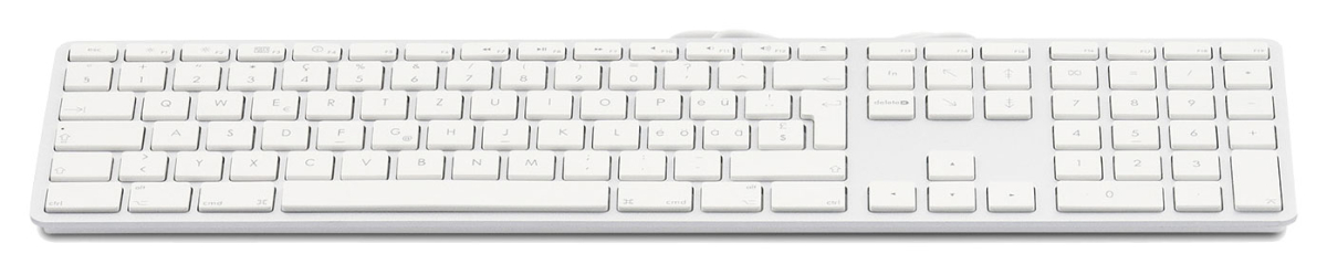 LMP kabelgebundene USB Tastatur silber, deutsch