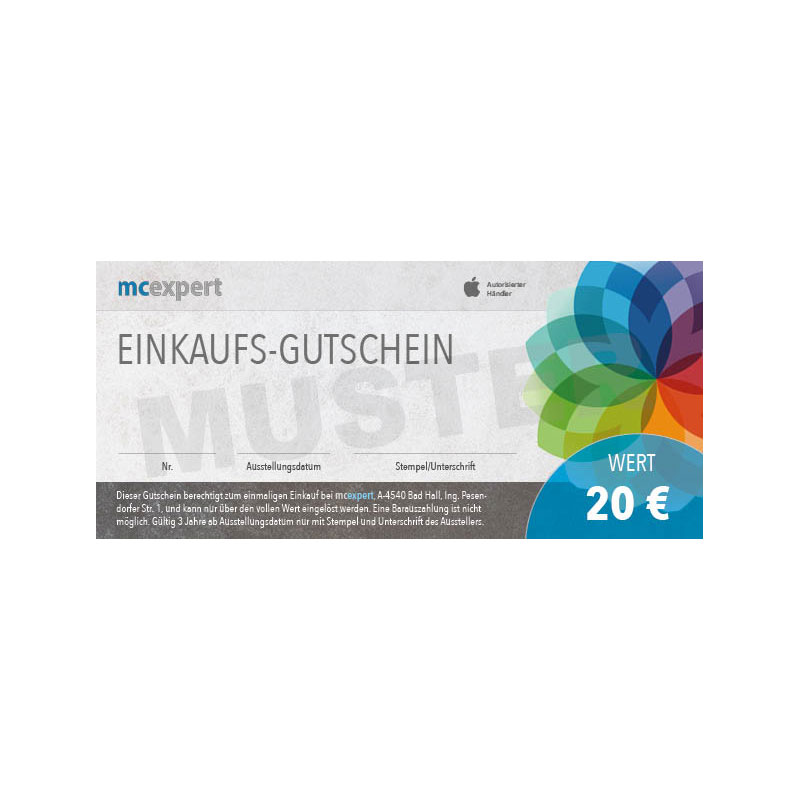 Gutschein 20 Euro (Versand per Post)